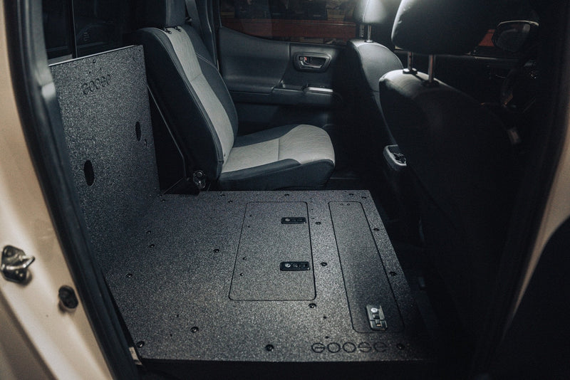 Load image into Gallery viewer, Toyota Tacoma 2005-2023 2nd and 3rd Gen Double Cab Version 2 - Second Row Seat Delete Plate System
