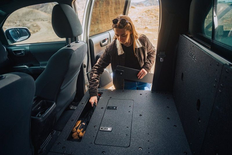 Load image into Gallery viewer, Toyota Tacoma 2005-2023 2nd and 3rd Gen Double Cab Version 2 - Second Row Seat Delete Plate System
