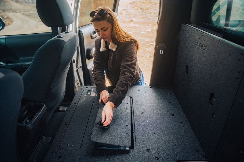 Load image into Gallery viewer, Toyota Tacoma 2005-2023 2nd and 3rd Gen Double Cab Version 2 - Second Row Seat Delete Plate System
