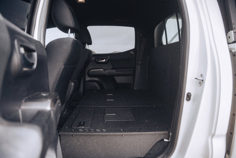 Load image into Gallery viewer, Toyota Tacoma 2005-2023 2nd and 3rd Gen Double Cab Version 2 - Second Row Seat Delete Plate System
