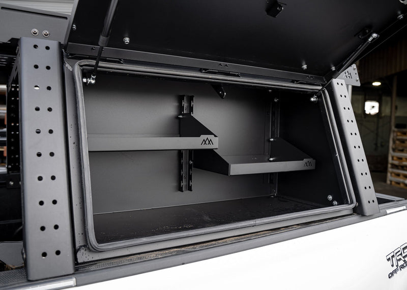 Load image into Gallery viewer, Aluminum Bed Rack Storage Box - Toyota Tacoma
