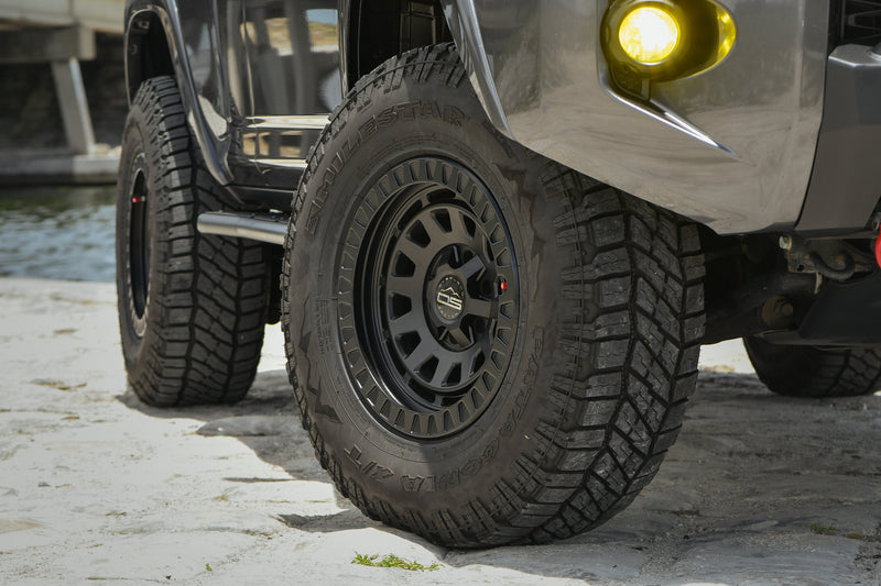 Load image into Gallery viewer, Overland Sector Venture 17x9 +0 5x114.3/5x127mm 71.5mm Satin Black
