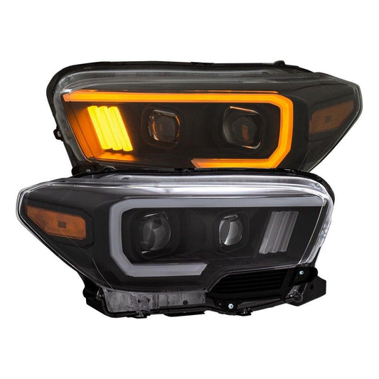 Anzo Black Plank Style Switchback Project Headlights - 2016+ Toyota Tacoma TRD Models - Yota Nation
