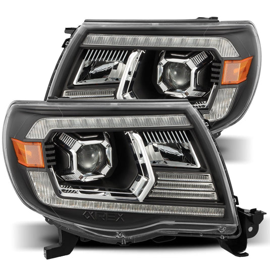 05-11 Toyota Tacoma LUXX-Series LED Projector Headlights Black