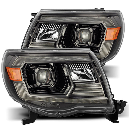 05-11 Toyota Tacoma LUXX-Series LED Projector Headlights Alpha-Black