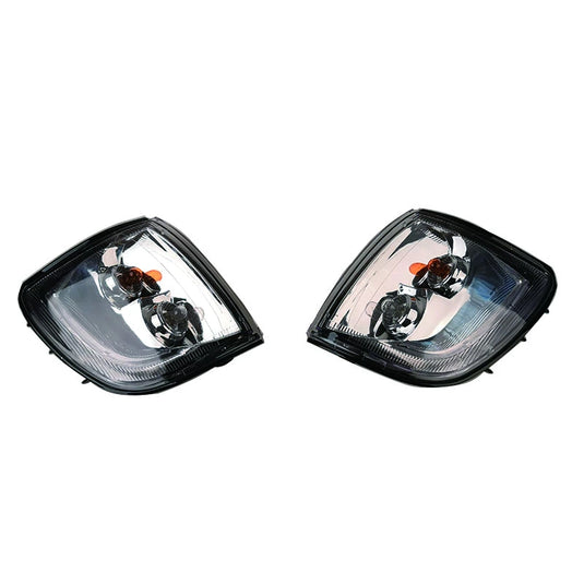 Clear Blacked Out/Chrome Corner Lights with Turn Signals and DRL