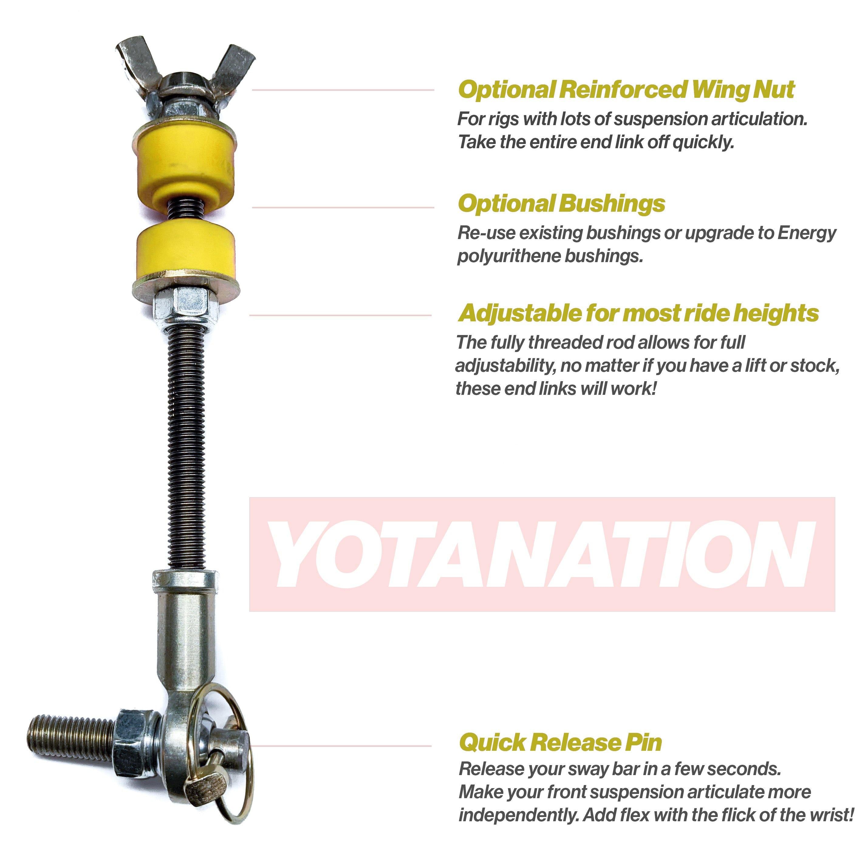 Quick Swaybar Disconnect End Links (Front) 3rd Gen 4runner - Yota Nation
