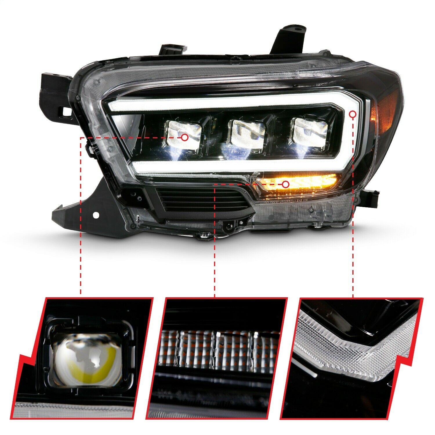 Anzo Led Plank Style Projector Headlights 2016+ Toyota Tacoma - Yota Nation