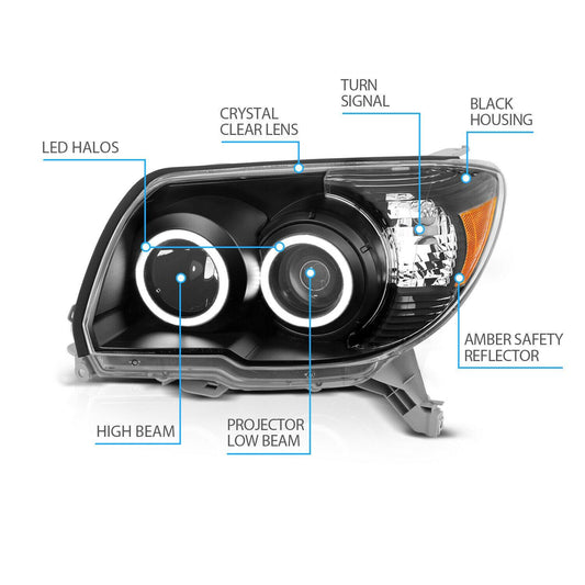 Black Out Headlights with Halos for 2006-2009 4Runners - Yota Nation