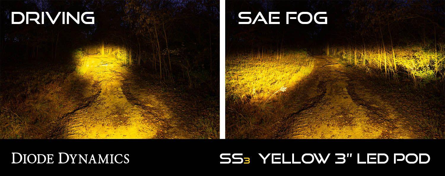 Stage Series 3" SAE/DOT Max Standard LED Pod (one) White/Yellow - Yota Nation