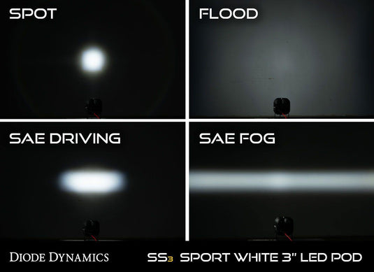 Stage Series 3" SAE/DOT Pro Standard LED Pod (one) White/Yellow - Yota Nation